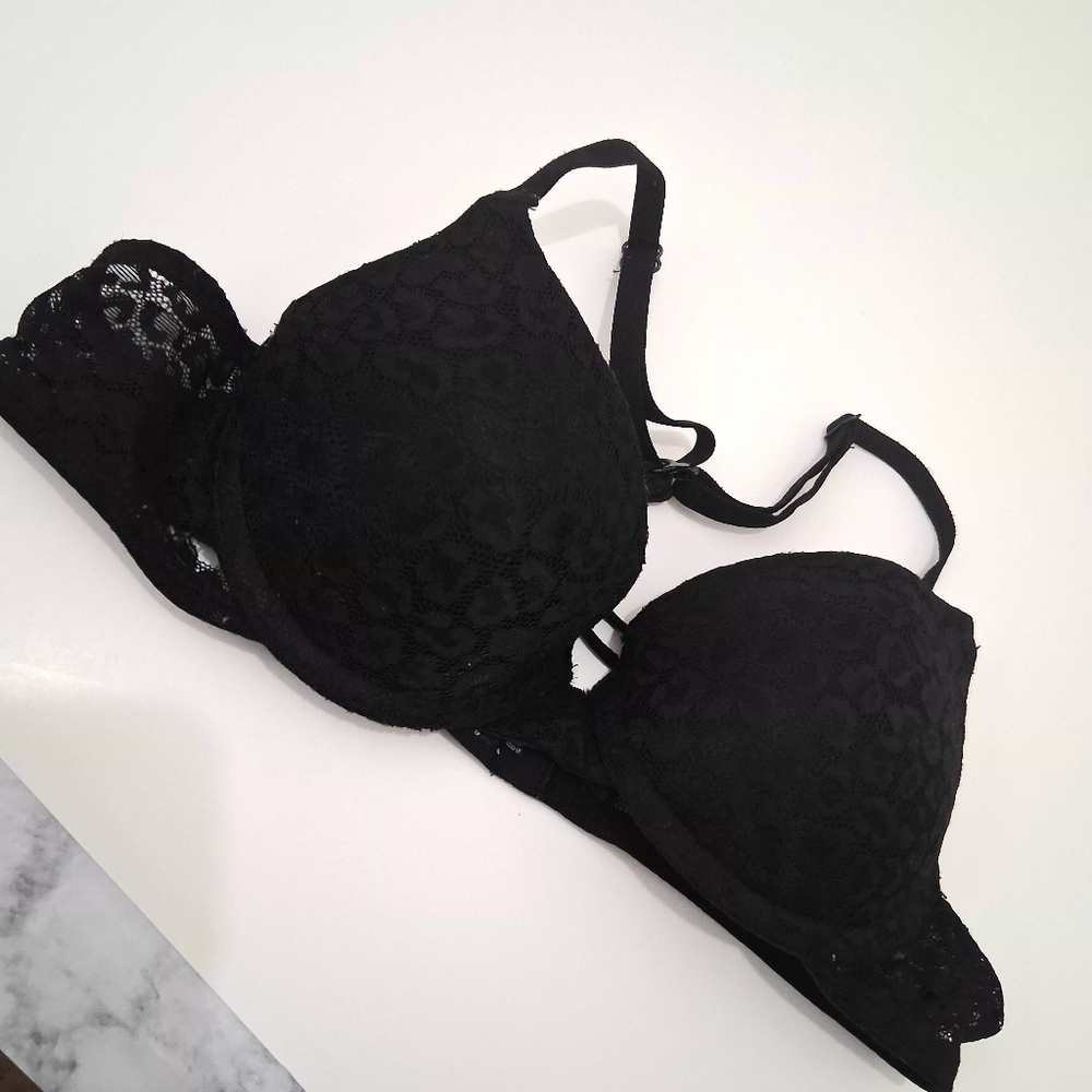 🎉No Boundaries Black Lace Push Up Bra 34A